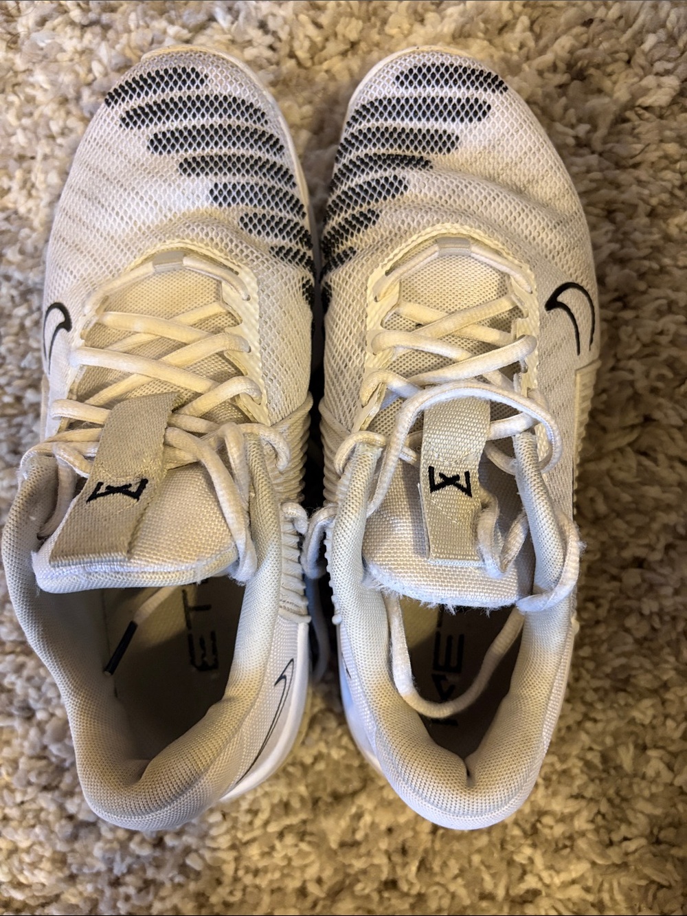Nike White Men’s Athletic Shoes with Black Accents